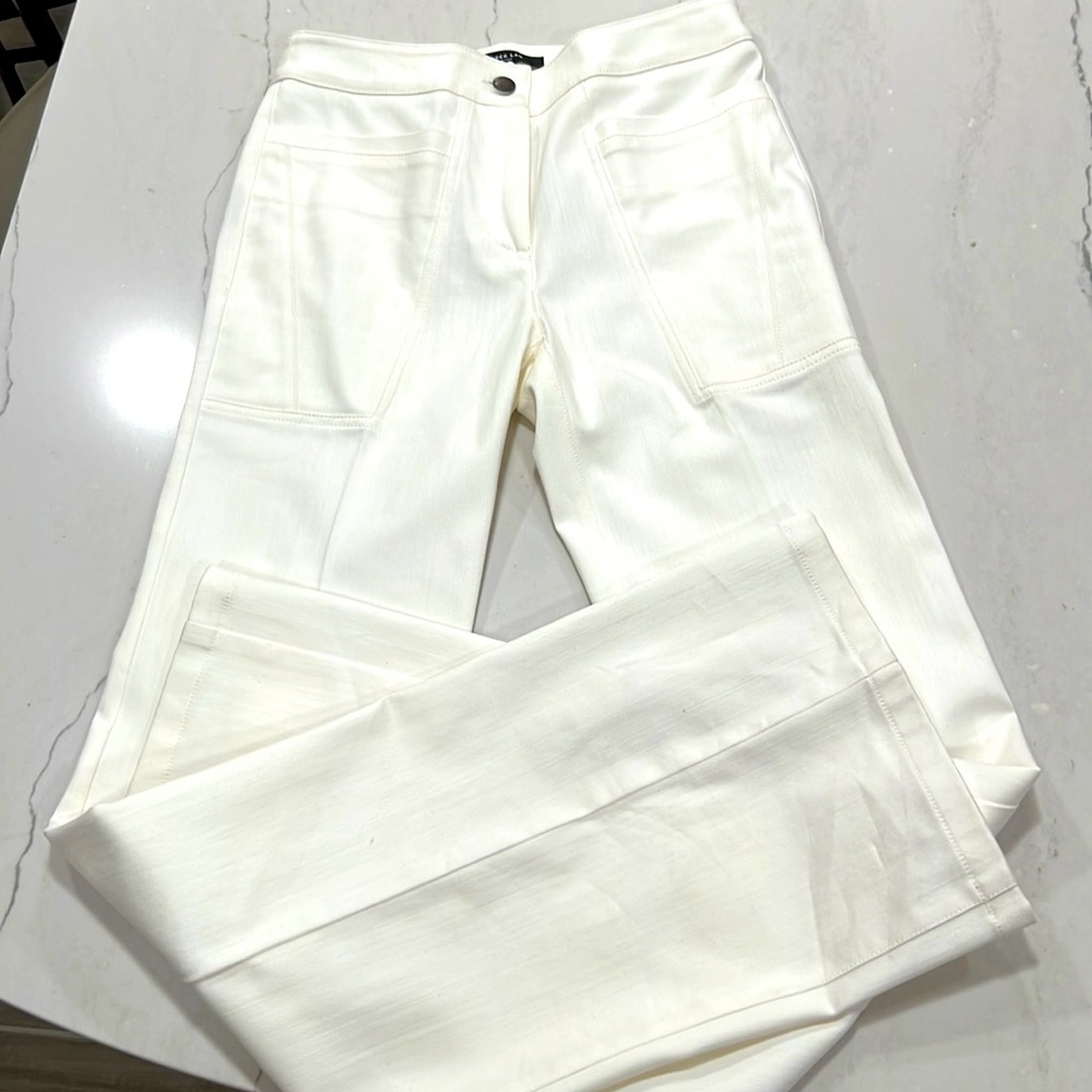 Derek Lam white denim wide leg high waisted Jeans NWT size 2